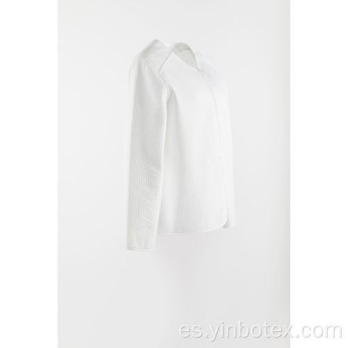 abrigo ligero fino blanco acolchado
